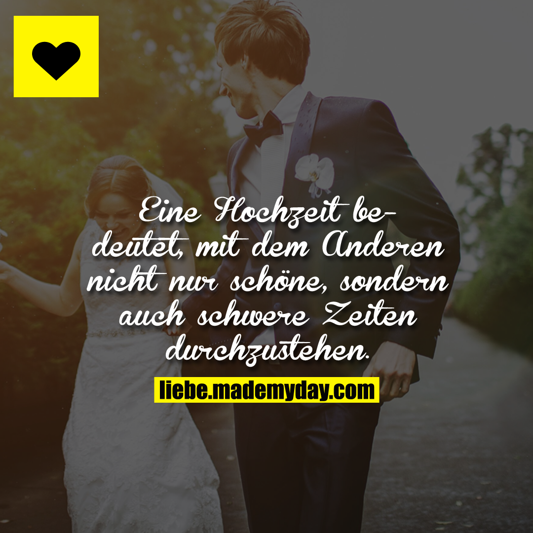 Eine Hochzeit bedeutet, mit dem Made My Day
