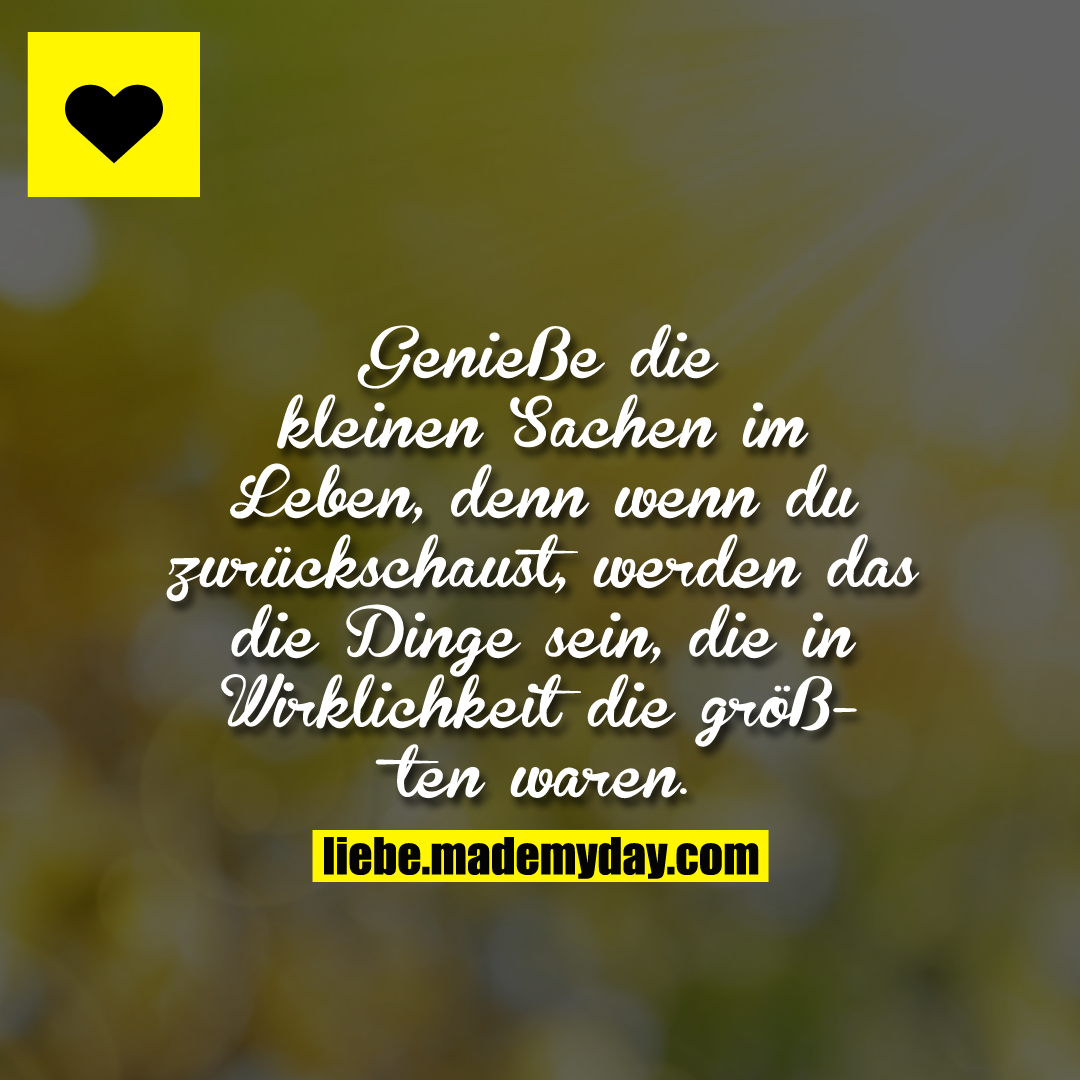 Genieße die kleinen Sachen im Made My Day