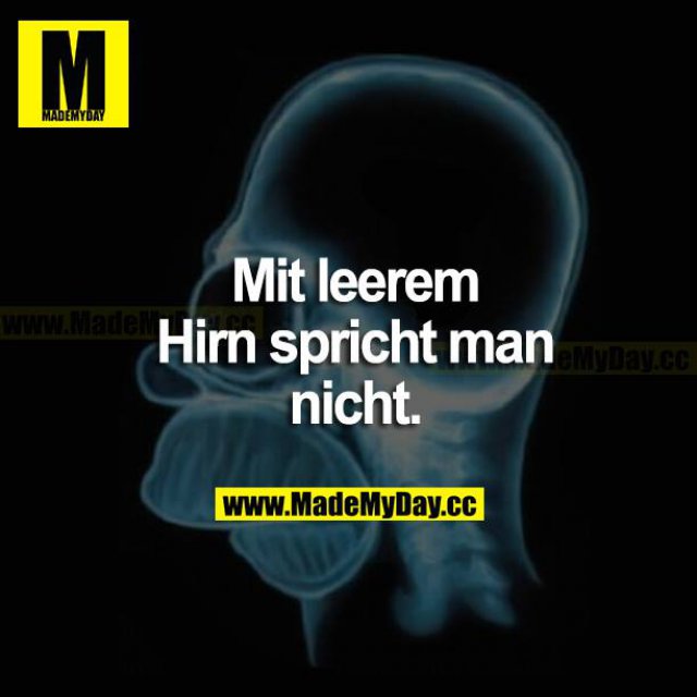 Mit leerem Hirn spricht man Made My Day