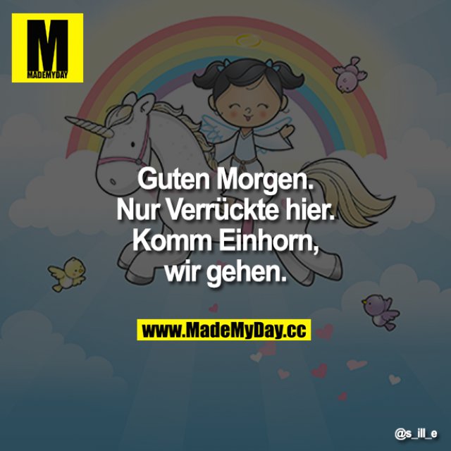 Einhorn Guten Morgen